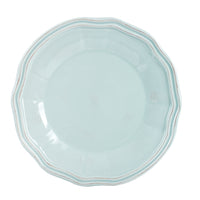 Lg Light Blue Plate With Flower Design