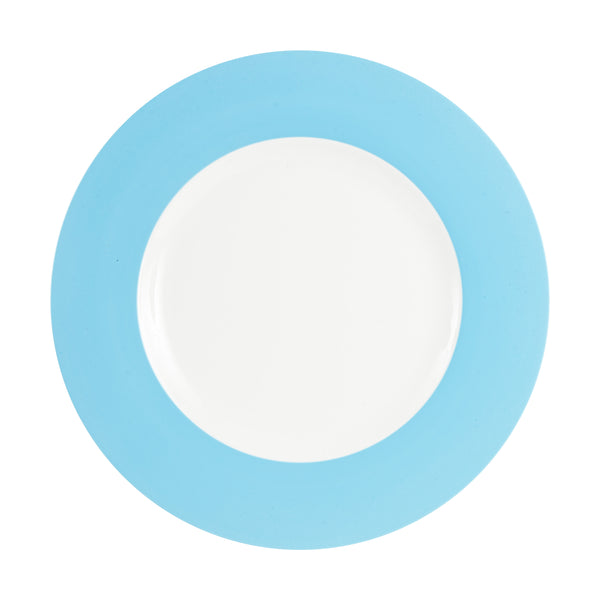 Lg Light Blue Rimmed Plate