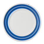 Lg White Plate With Blue Rings