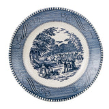 White Plate With Blue Vintage Designs