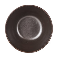 Sm Dark Brown Bowl With White Bottom