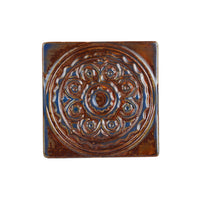 Brown & Blue Ceramic Coaster