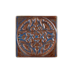 Brown & Blue Coaster w/ Design