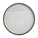 Shallow Cream Plate With Dark Bottom