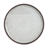 Shallow Cream Plate With Dark Bottom