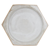 White Hexagon Plate