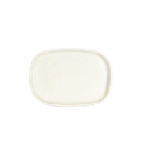 Sm Shallow Cream Rectangle Plate