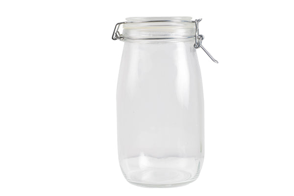 Lg Glass Lidded Jar