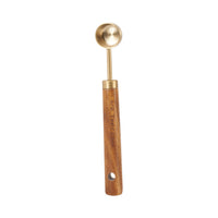 Wood Handle Gold Measuring Spoons