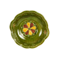 Md Green Bowl With Pattern