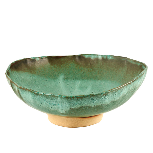 Lg Matte Two-Toned Green Bowl