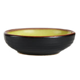 Sm Yellow/Green Dish With Dark Exterior