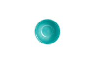 Sm Teal Bowl With Hexagon Patterned Exterior