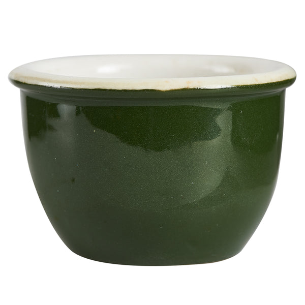 Sm Dark Green Bowl With White Interior