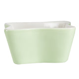 Sm Square Light Green Bowl With White Interior