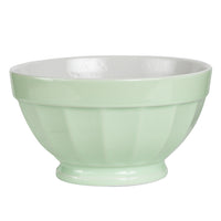 Sm Light Green Patterned Bowl With White Interior