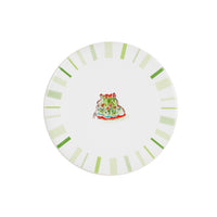 White Coaster With Green Markings