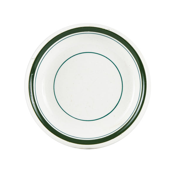 Sm White And Green Saucer