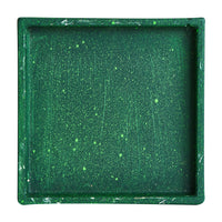 Sm Square Speckled Green Dish