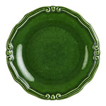 Basil Green Plate w/ Wavy Edge