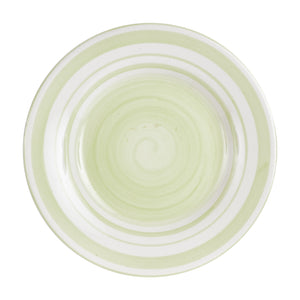 Lg Pale Green Plate With White Swirls