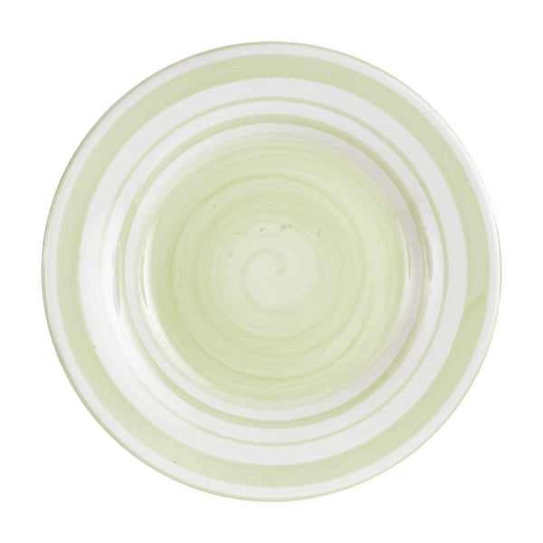 Lg Pale Green Plate With White Swirls