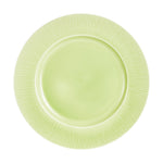 Lg Light Green Plate With Striped Rim