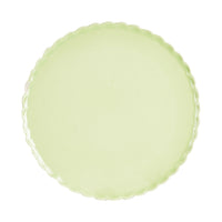 Md Light Green Plate With Wavy Rim