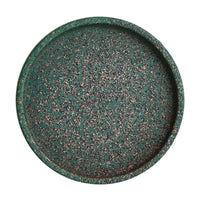 Sm Dark Green Speckled Plate