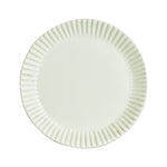 Lg Pale Green Plate With Pleated Rim