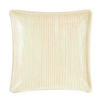 Light Green Striped Square Platter