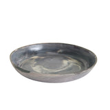 Grey Swirled Shallow Bowl