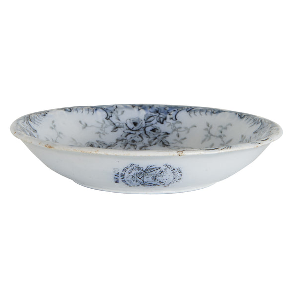 Sm Grey Vintage Floral Bowl