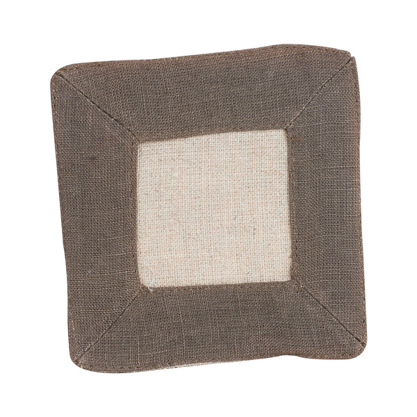 Grey Linen Coaster