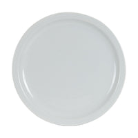 Lg Light Grey Shallow Plate With Rim