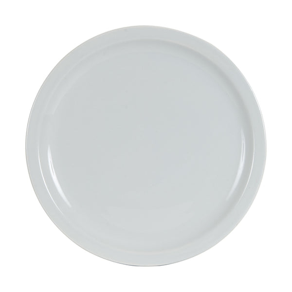 Lg Light Grey Shallow Plate With Rim