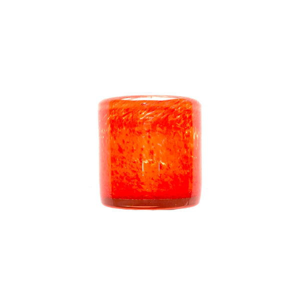 Orange Glass Tea Light Holder