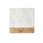 White Marble With Wood Panel