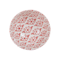 Sm Orange Bowl With Interior Flower Print