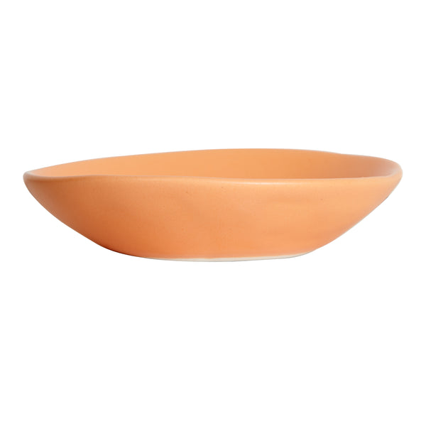 Sm Shallow Light Orange Matte Bowl