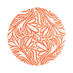 Orange Paper Coaster With Foliage