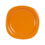 Md Bright Orange Square Plate With Rounded Corners