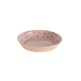 Sm Shallow Pink Bowl with Geometric Pattern