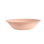 Md Pale Pink Bowl With Textured Rim