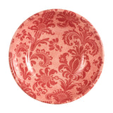 Lg Bright Pink Bowl With Floral Designs