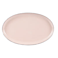 Pink Platter With Black Rim