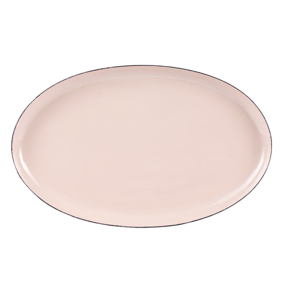 Pink Platter With Black Rim