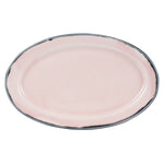 Pink Platter With Black Rim