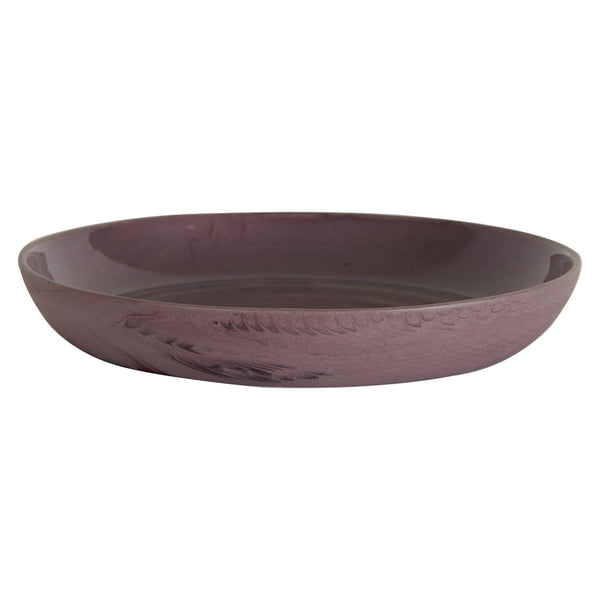 Md Shallow Purple Marbled Bowl