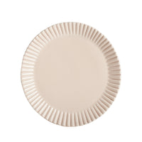 Lg Pale Pink Plate With Pleated Edge